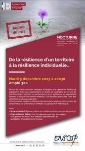 Nocturne ENSOSP : De la résilience d'un territoire à la résilience individuelle...