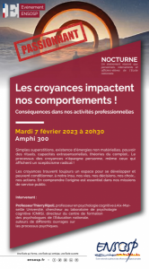 Nocturne ENSOSP : Les croyances impactent nos comportements !